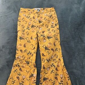 Free People Just Float On Yellow Flare Jeans